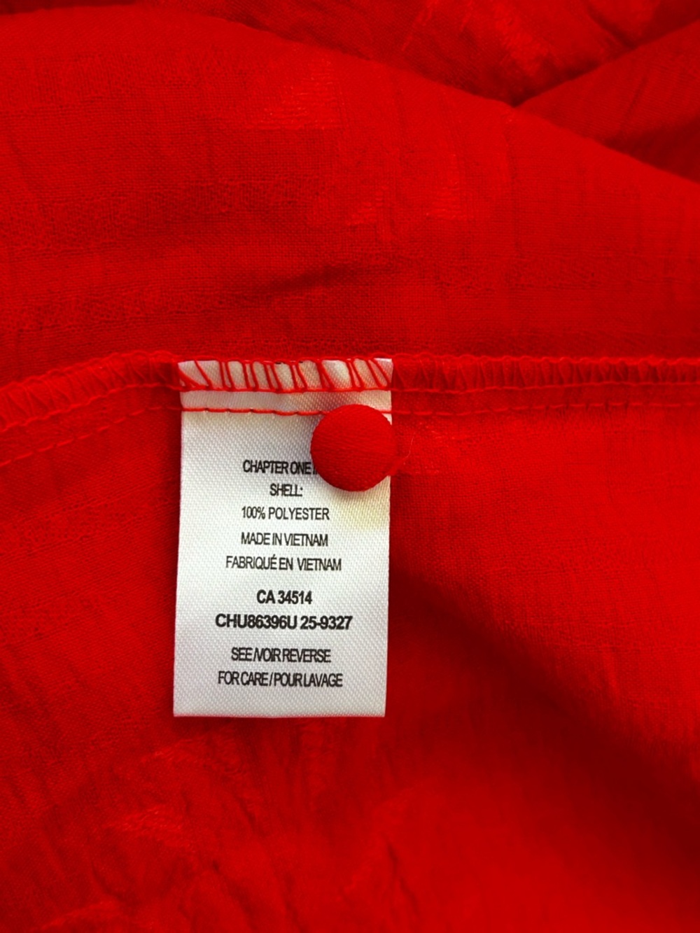 C BY ONE Plus Size 1X Red Orange Maxi Dress RUFFLE SLEEVE SMOCKED WAIST POCKETS - Picture 7 of 9